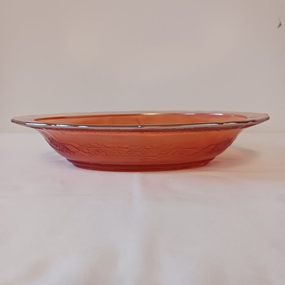 Federal Glass Normandie Bouquet Lattice Sunburst Iridescent 10.25" Serving Bowl - Picture 1 of 7